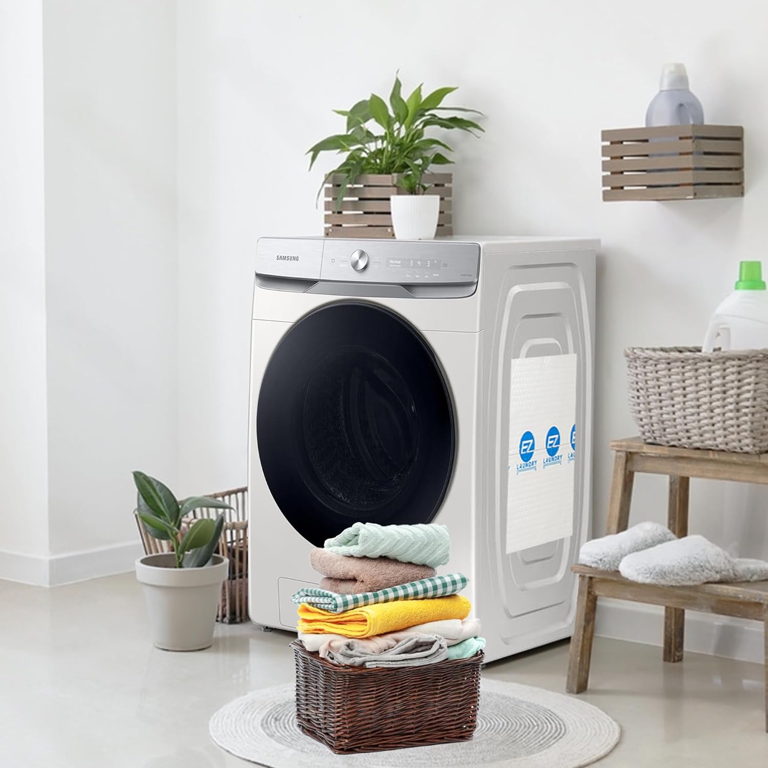 EZ Laundry Anti Vibration Sound Deadening Mat for Washing Machine or Laundry Pedestal (White)